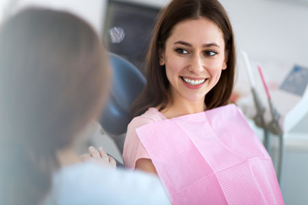 Woman Relaxed at Dental Office